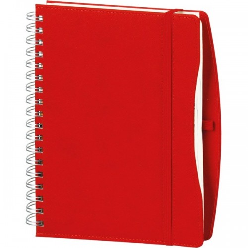 ZRF-Kırmızı Spiralli Günlük Ajanda 17x24 cm