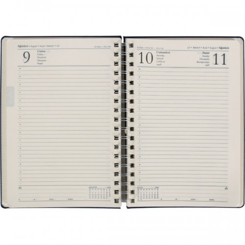 ZRF-Kırmızı Spiralli Günlük Ajanda 17x24 cm